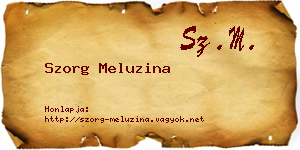 Szorg Meluzina névjegykártya
